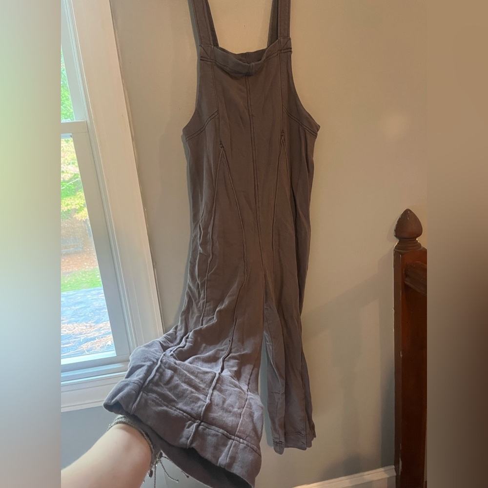 Urban outfitters out from under trendy grey overalls